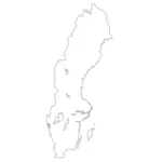 瑞典地图矢量图像